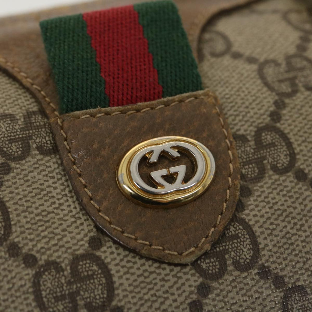 GUCCI GG Canvas Web Sherry Line Boston Bag Beige Red Green 40.02.007 38308