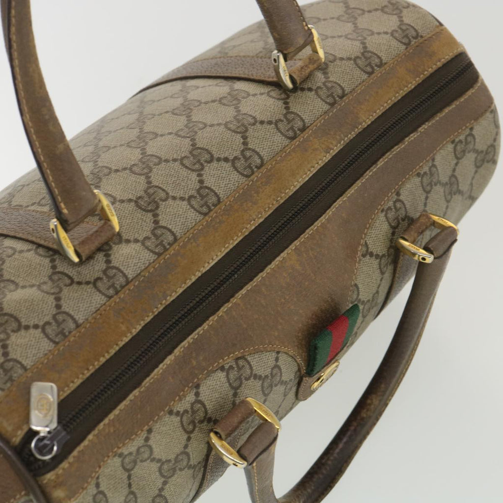 GUCCI GG Canvas Web Sherry Line Boston Bag Beige Red Green 40.02.007 38308