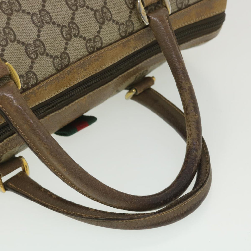 GUCCI GG Canvas Web Sherry Line Boston Bag Beige Red Green 40.02.007 38308