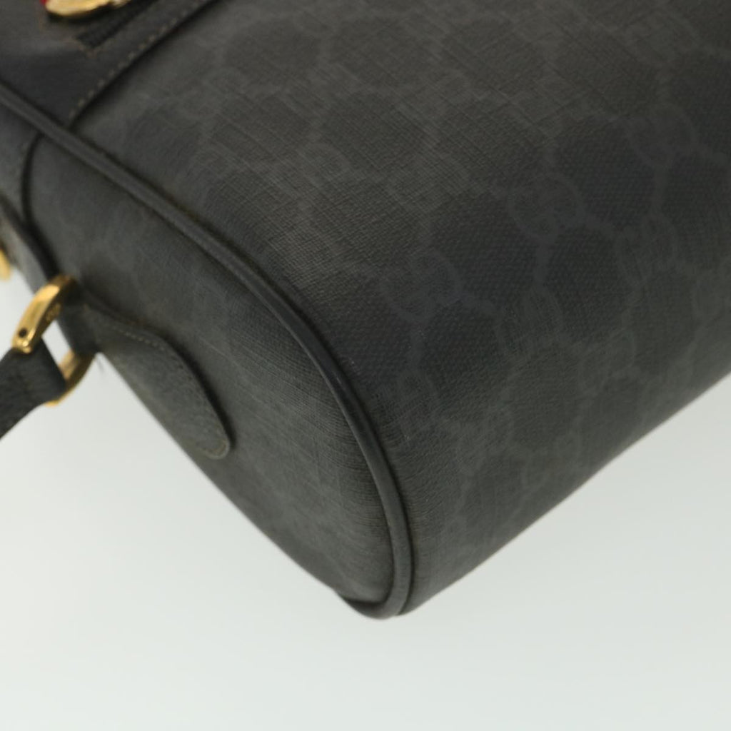 GUCCI GG Canvas Web Sherry Line Shoulder Bag Black Red 119.02.088 38314