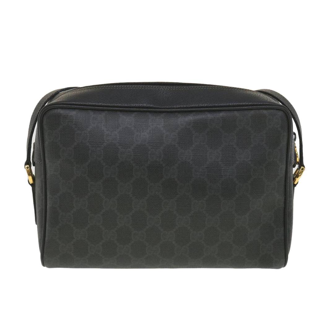 GUCCI GG Canvas Web Sherry Line Shoulder Bag Black Red 119.02.088 38314