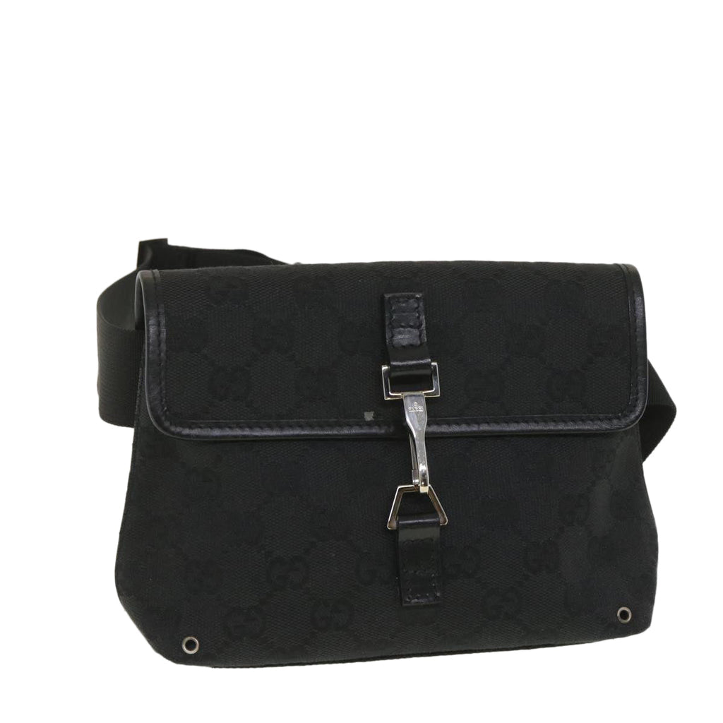 GUCCI GG Canvas Waist bag Black 92543 38318