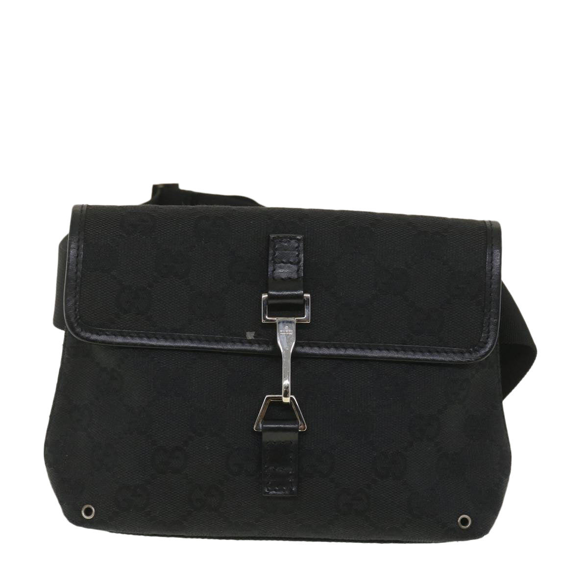 GUCCI GG Canvas Waist bag Black 92543 38318