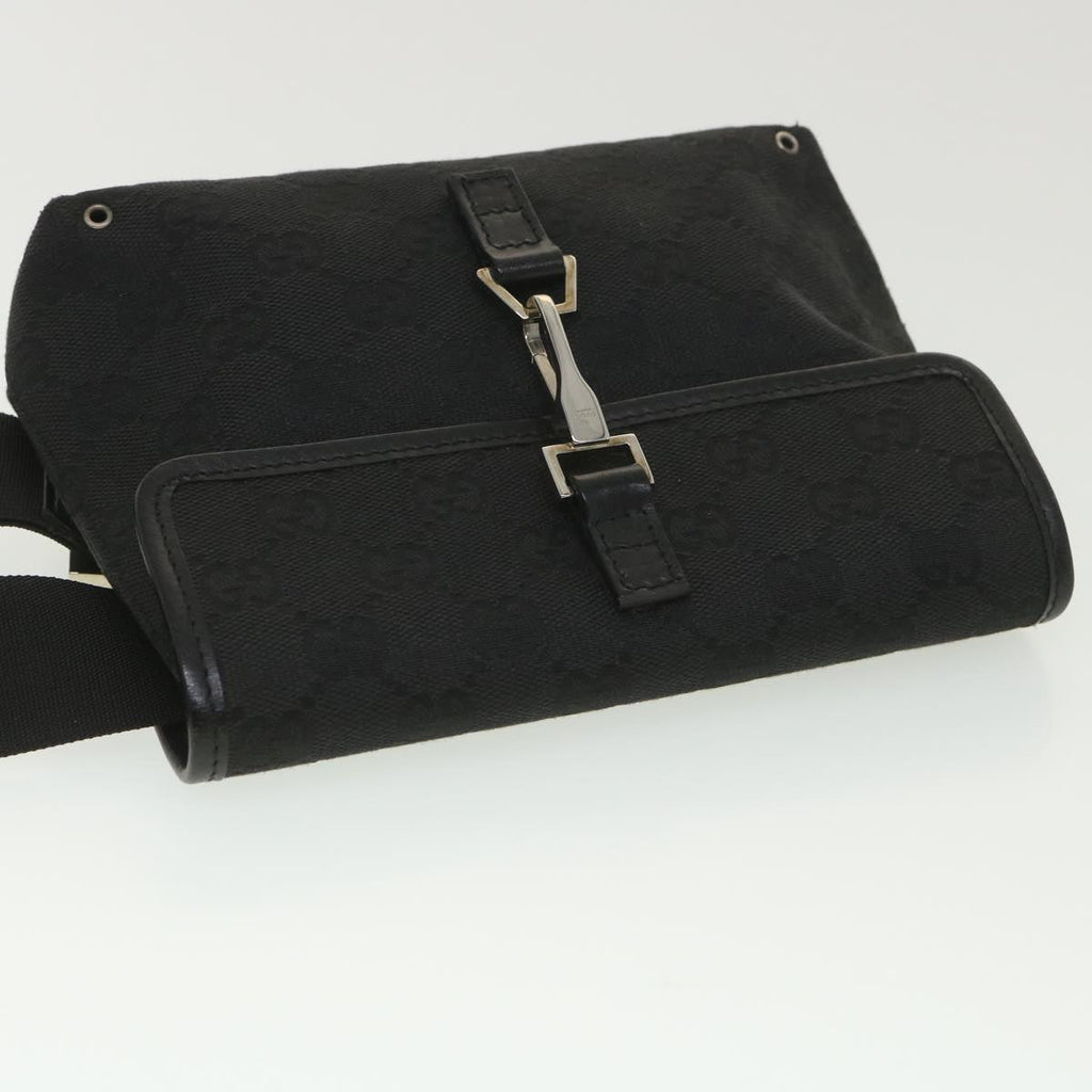 GUCCI GG Canvas Waist bag Black 92543 38318