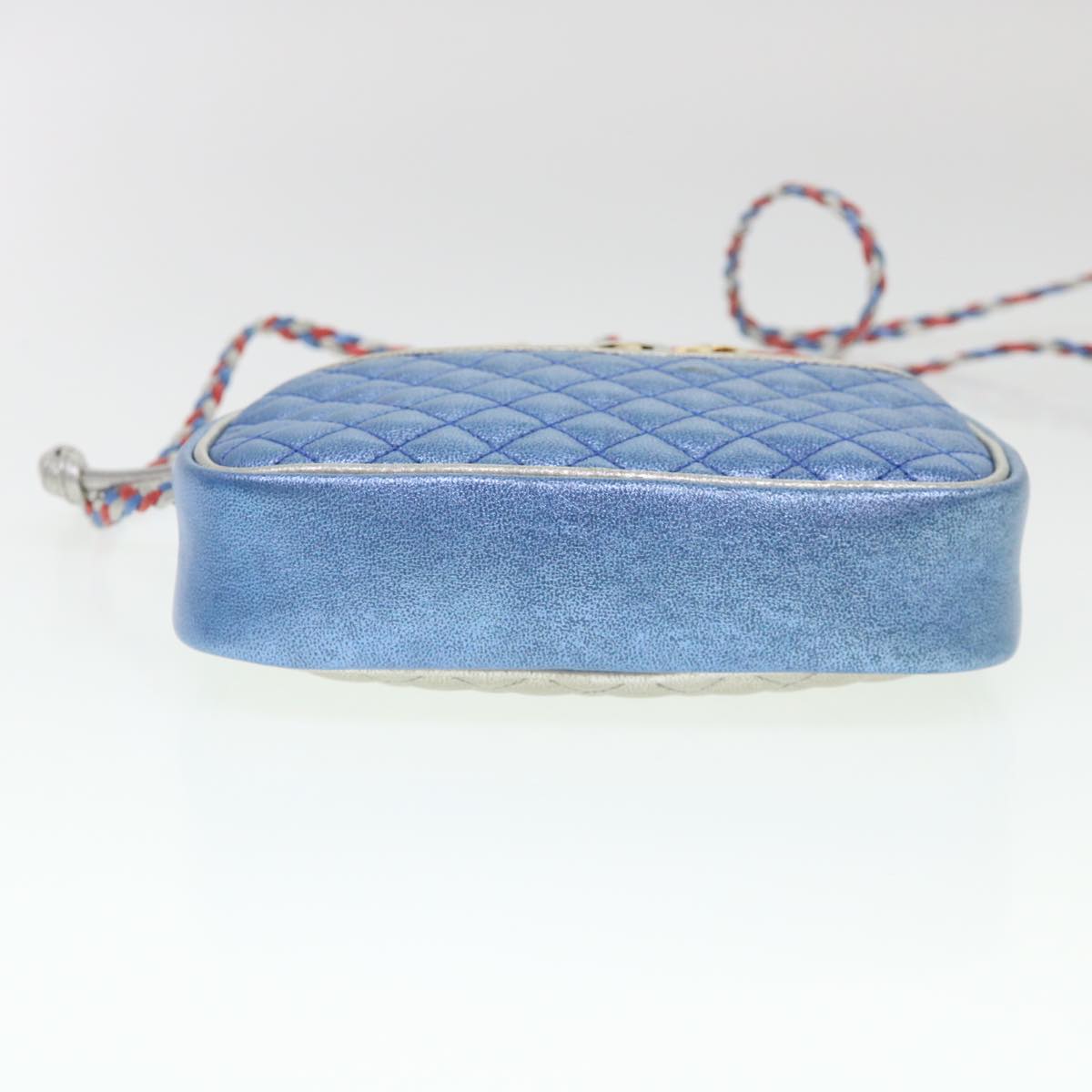 GUCCI Shoulder Bag Lamb Skin Red Blue 534951 38345
