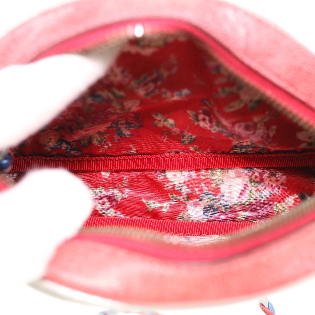GUCCI Shoulder Bag Lamb Skin Red Blue 534951 38345