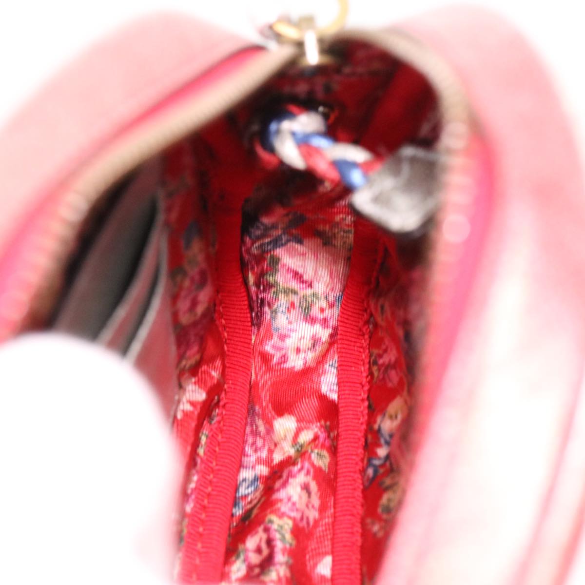 GUCCI Shoulder Bag Lamb Skin Red Blue 534951 38345