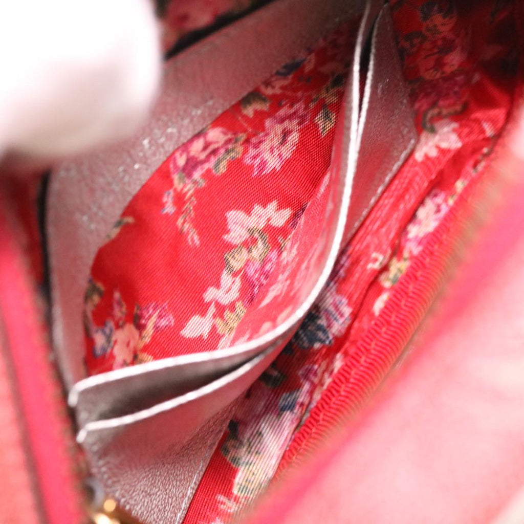 GUCCI Shoulder Bag Lamb Skin Red Blue 534951 38345