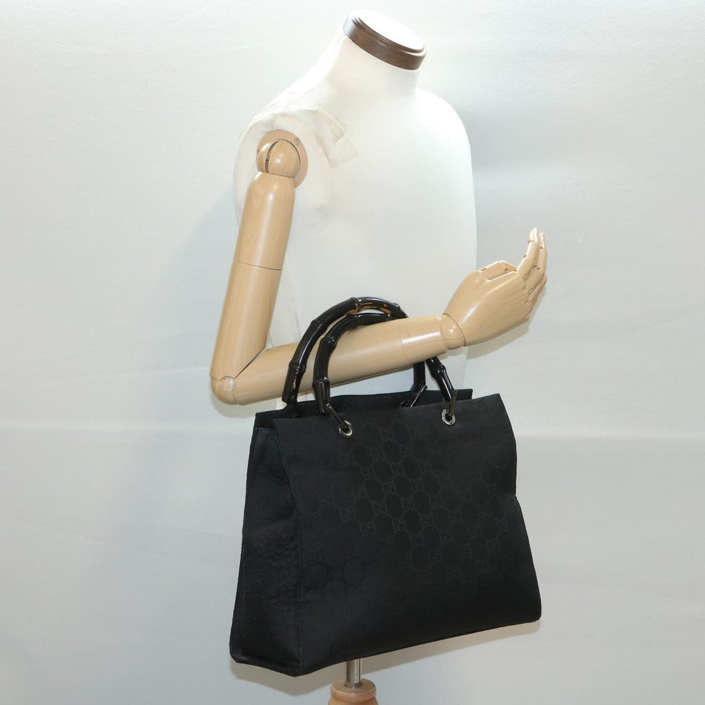 GUCCI GG Canvas Hand Bag Black 38354