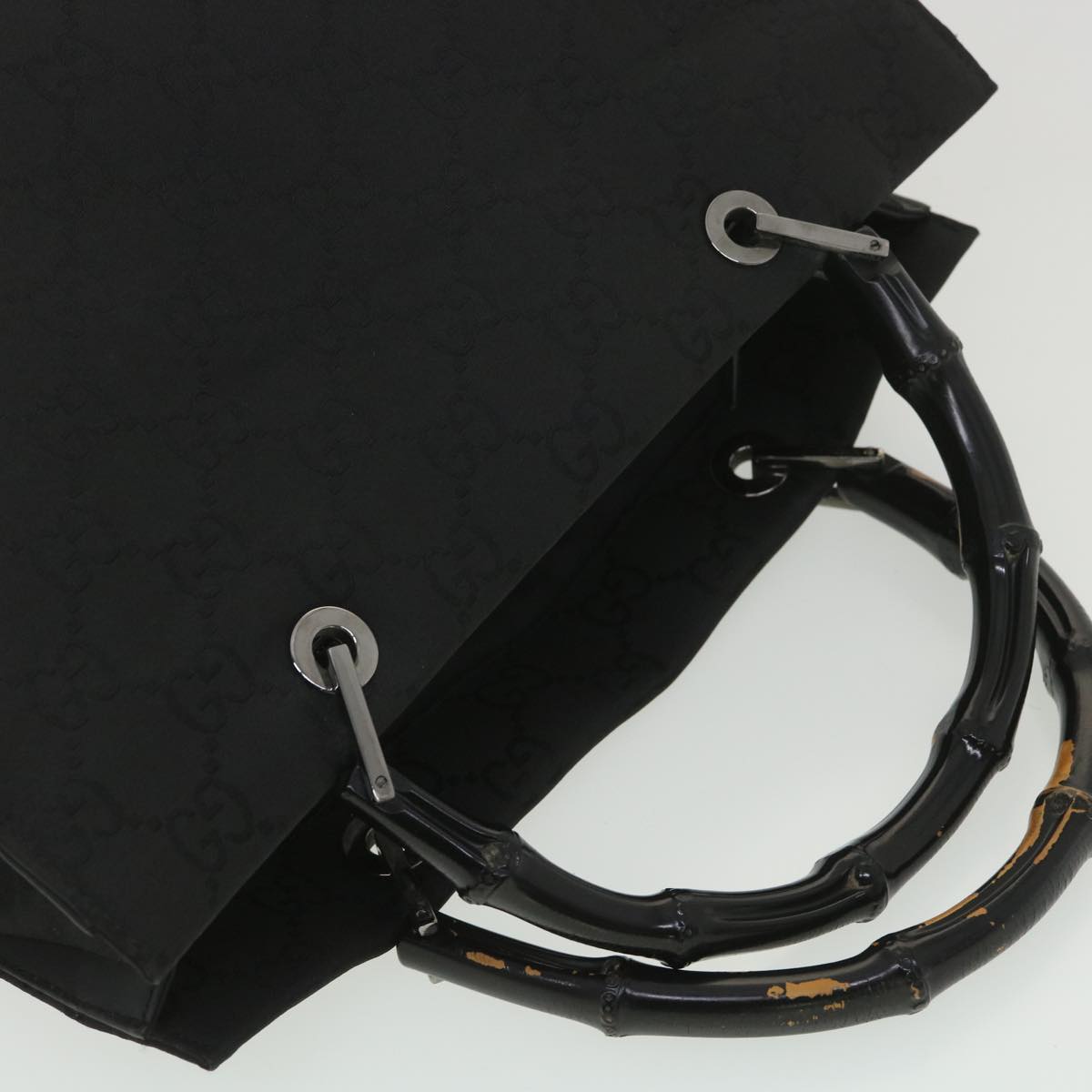 GUCCI GG Canvas Hand Bag Black 38354