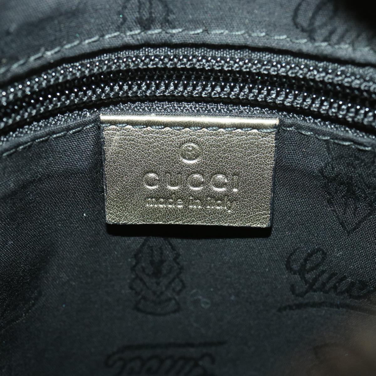 GUCCI GG implementation Shoulder Bag PVC Leather Khaki 233268 38378