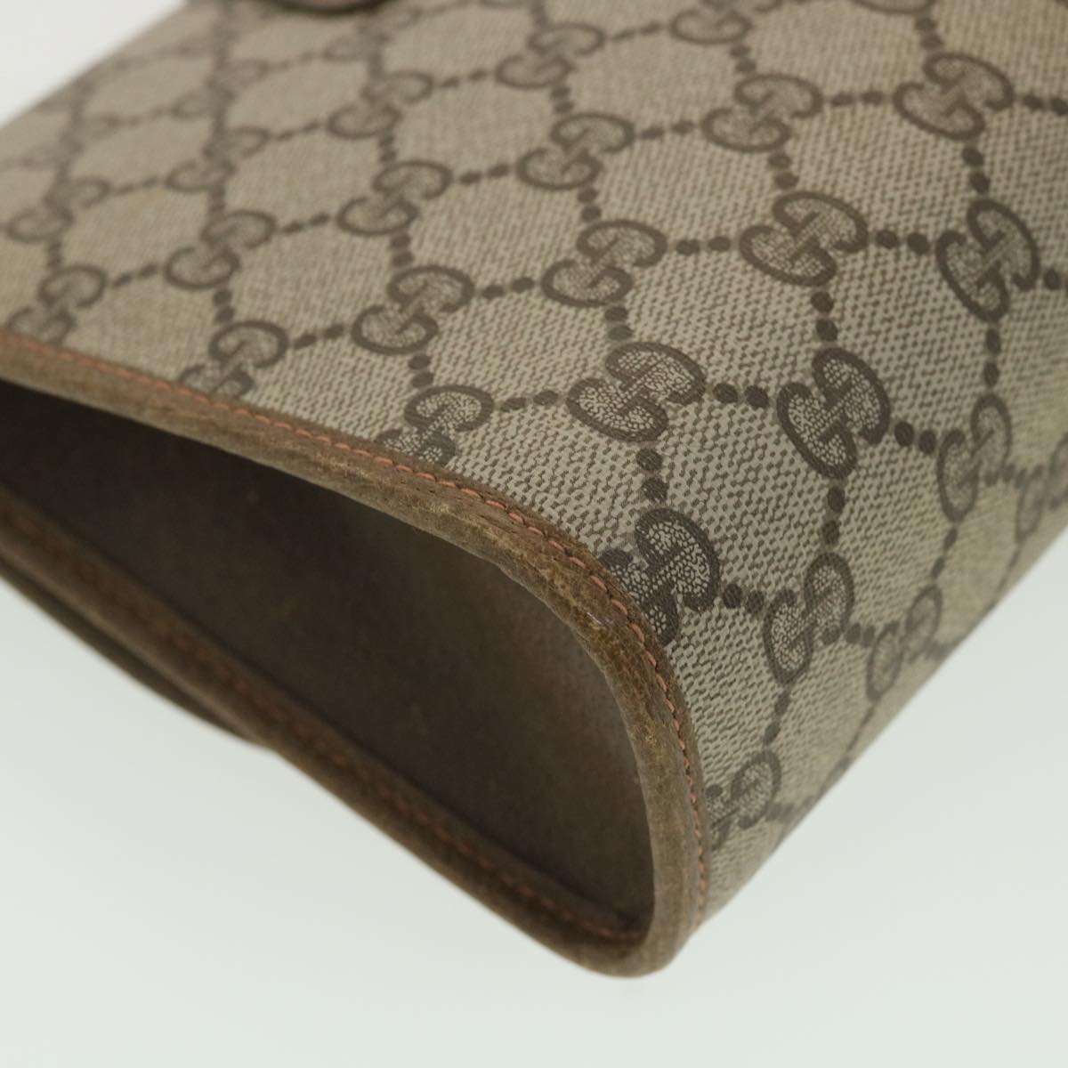 GUCCI GG Canvas Web Sherry Line Clutch Bag Beige Red Green 89.01.030 38392
