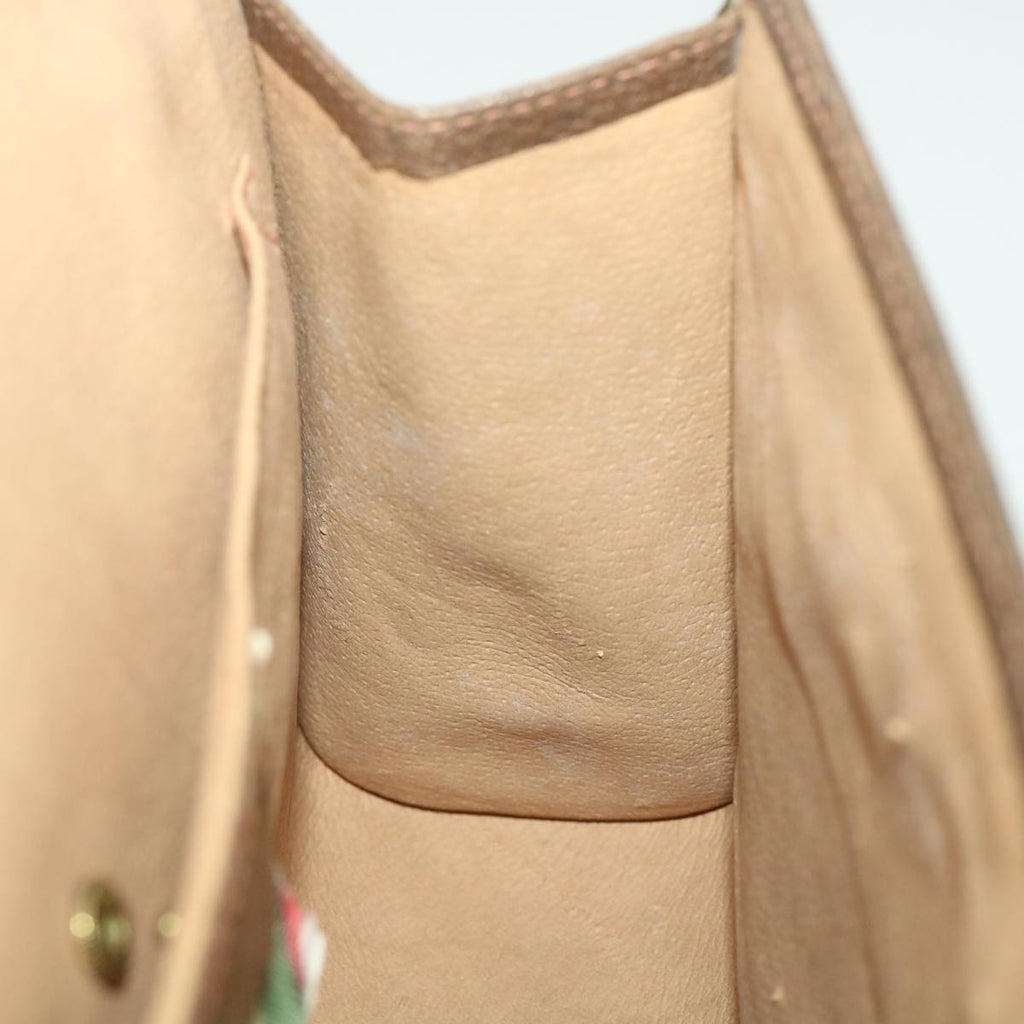 GUCCI GG Canvas Web Sherry Line Clutch Bag Beige Red Green 89.01.030 38392