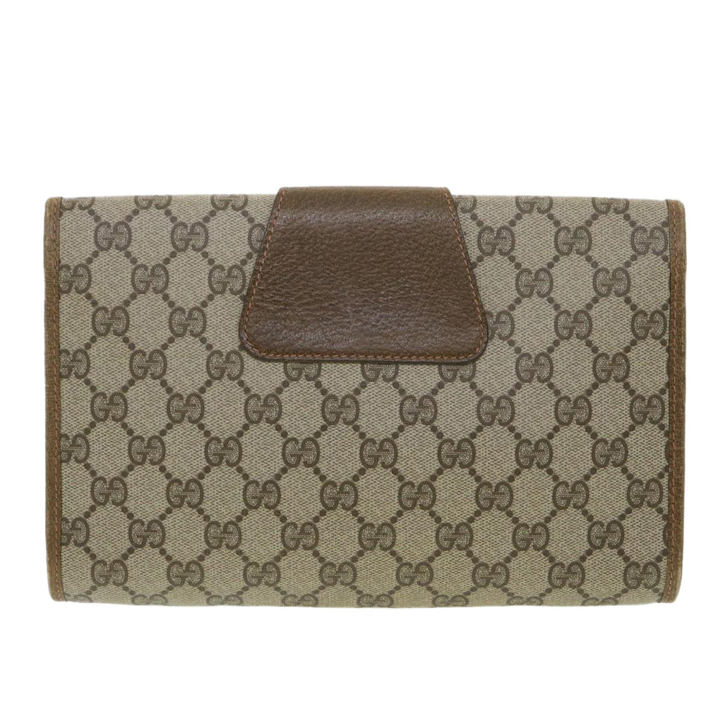 GUCCI GG Canvas Web Sherry Line Clutch Bag Beige Red Green 89.01.030 38392