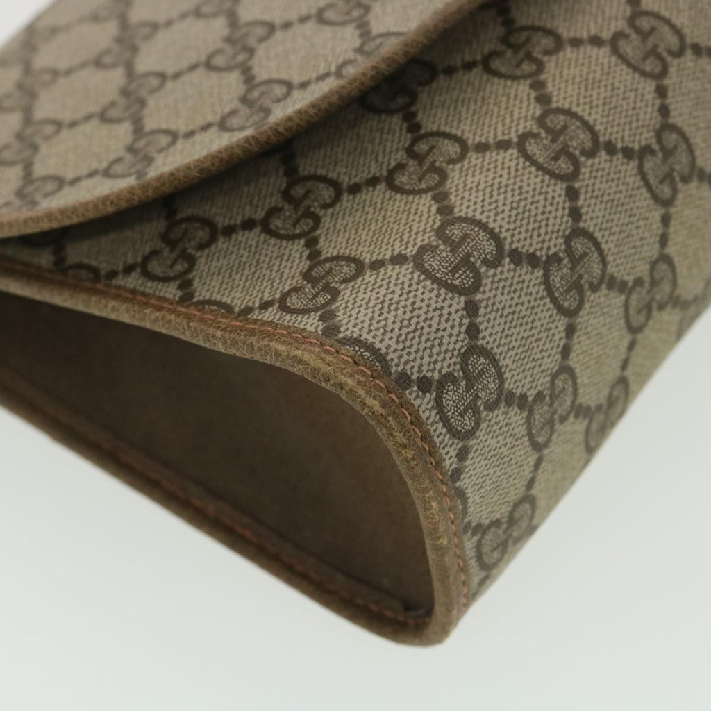 GUCCI GG Canvas Web Sherry Line Clutch Bag Beige Red Green 89.01.030 38392