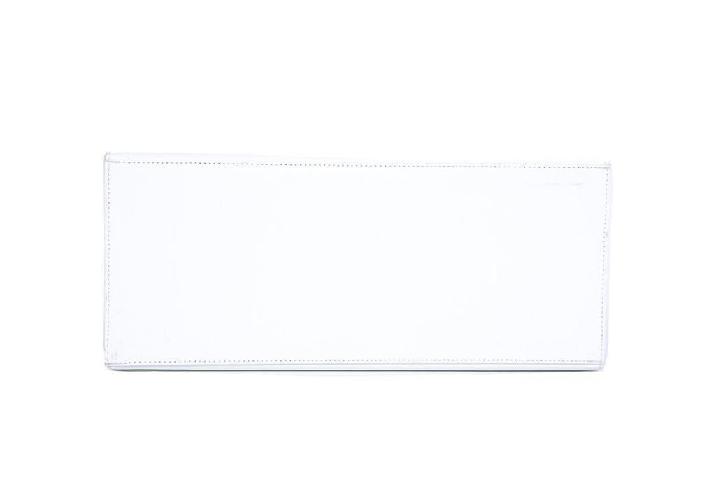 Martin Van Schaak White Bamboo Handle Handbag