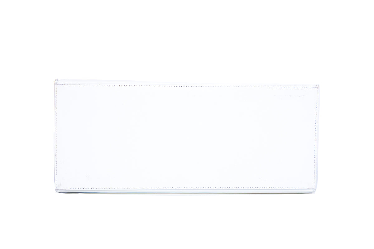 Martin Van Schaak White Bamboo Handle Handbag