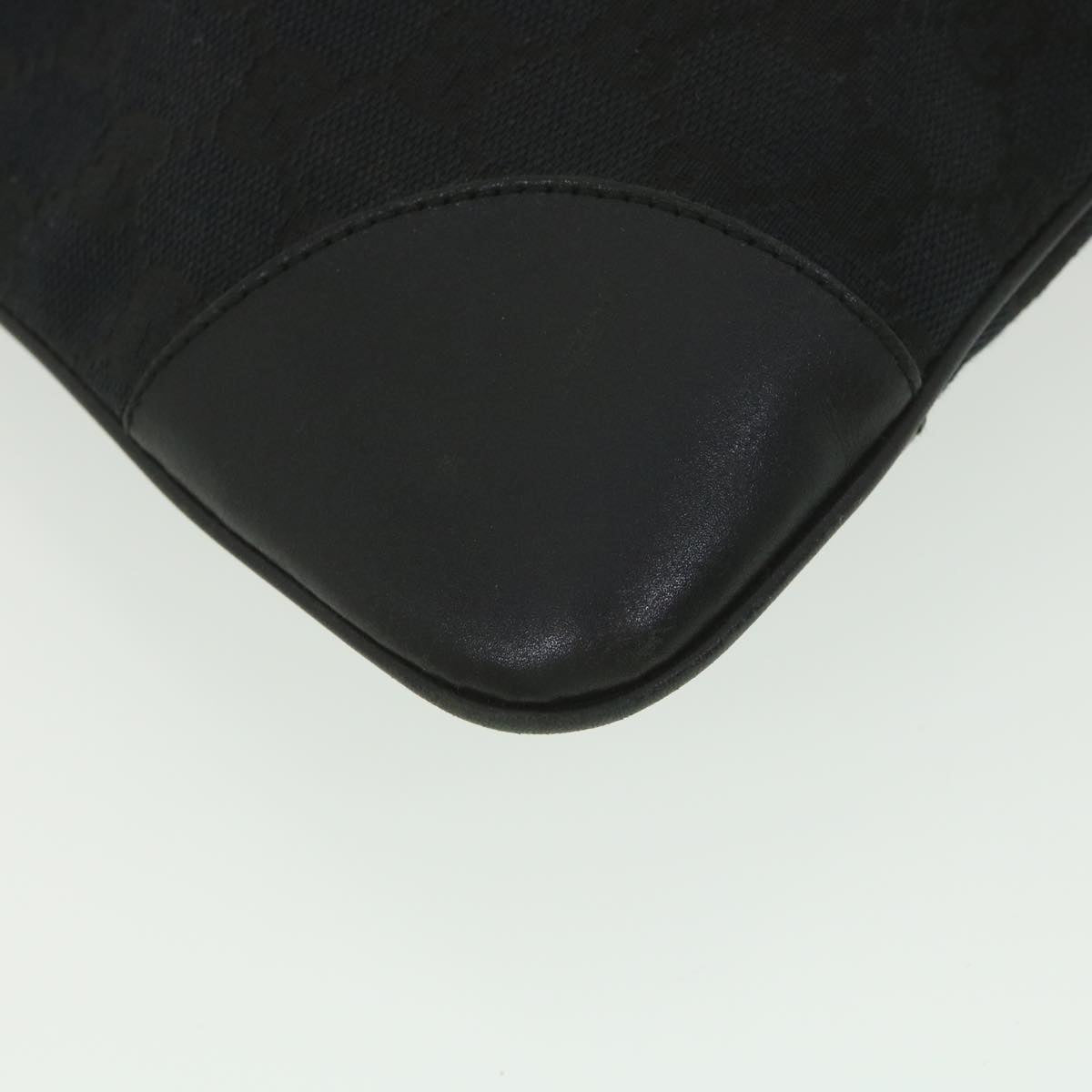 GUCCI GG Canvas Sherry Line Jackie Shoulder Bag Black Beige 4057 38433