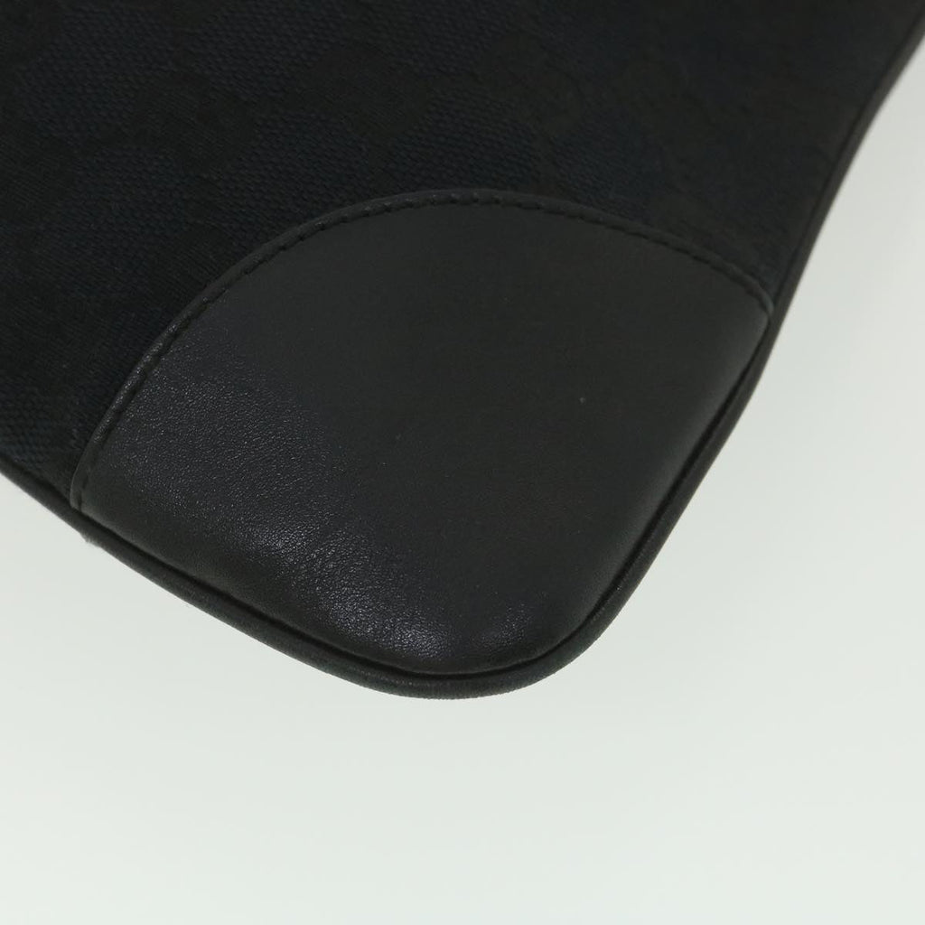 GUCCI GG Canvas Sherry Line Jackie Shoulder Bag Black Beige 4057 38433