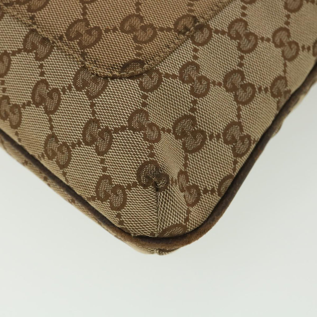 GUCCI GG Canvas Shoulder Bag Beige 122791 38436