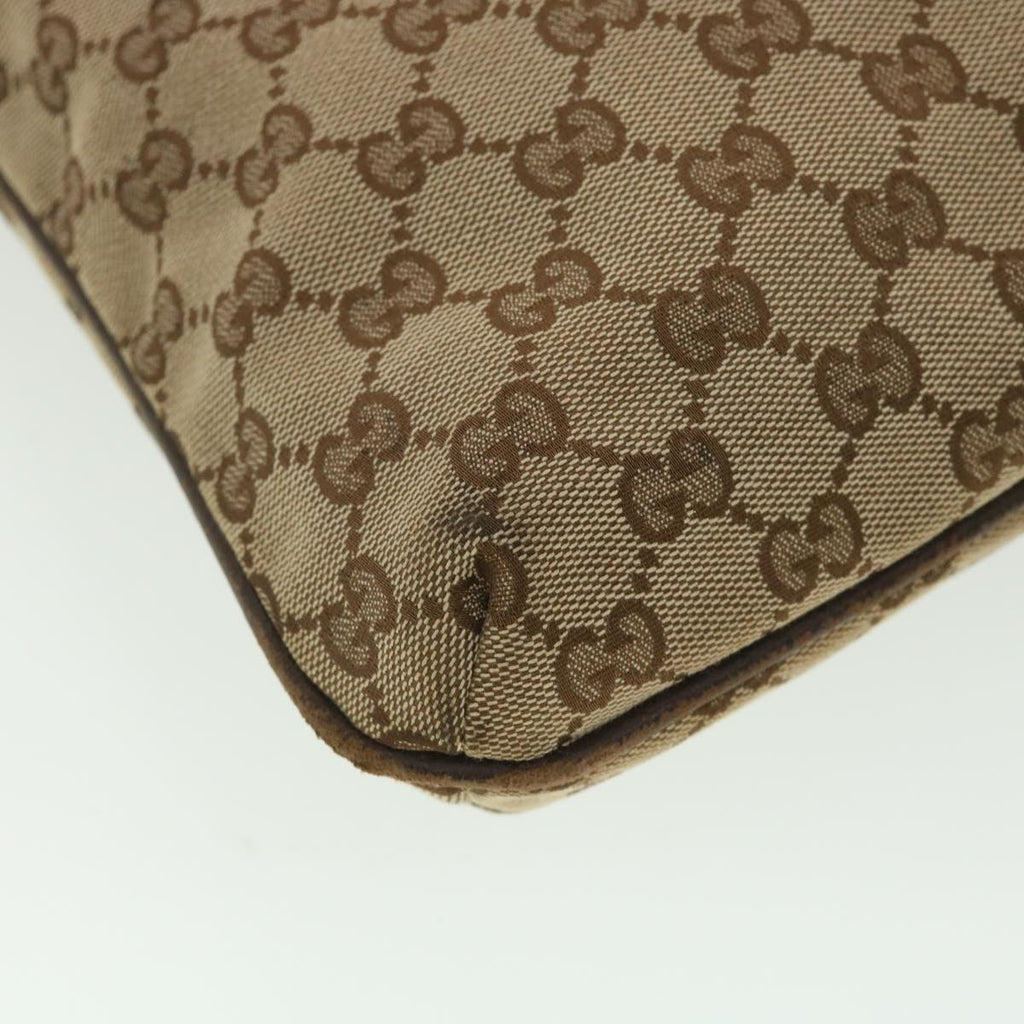 GUCCI GG Canvas Shoulder Bag Beige 122791 38436