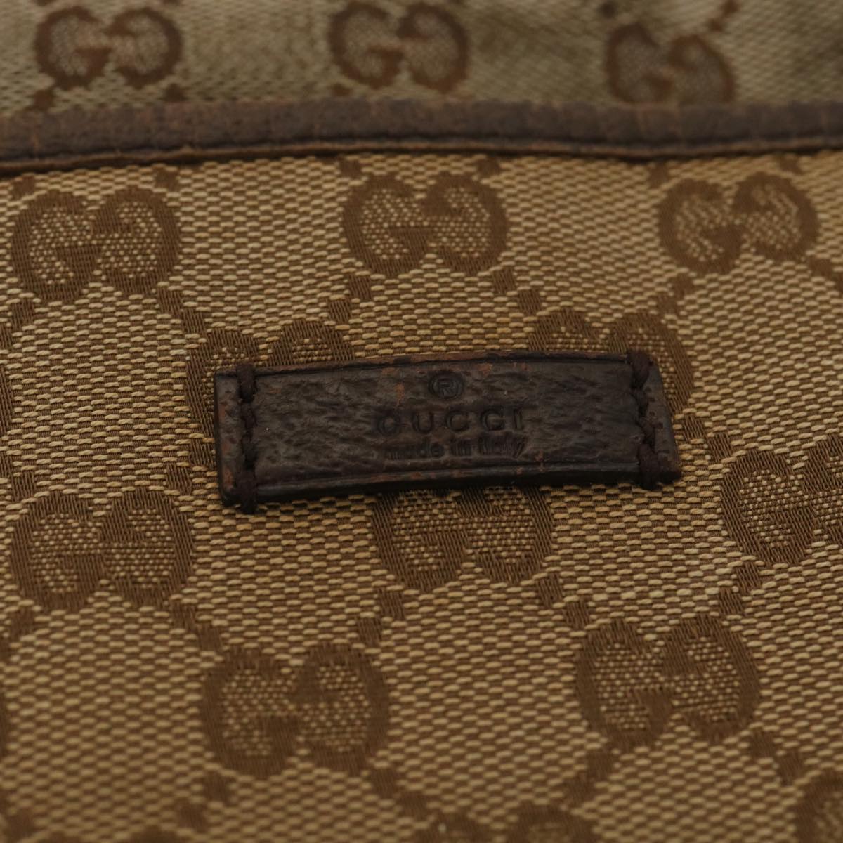 GUCCI GG Canvas Shoulder Bag Beige 122791 38436