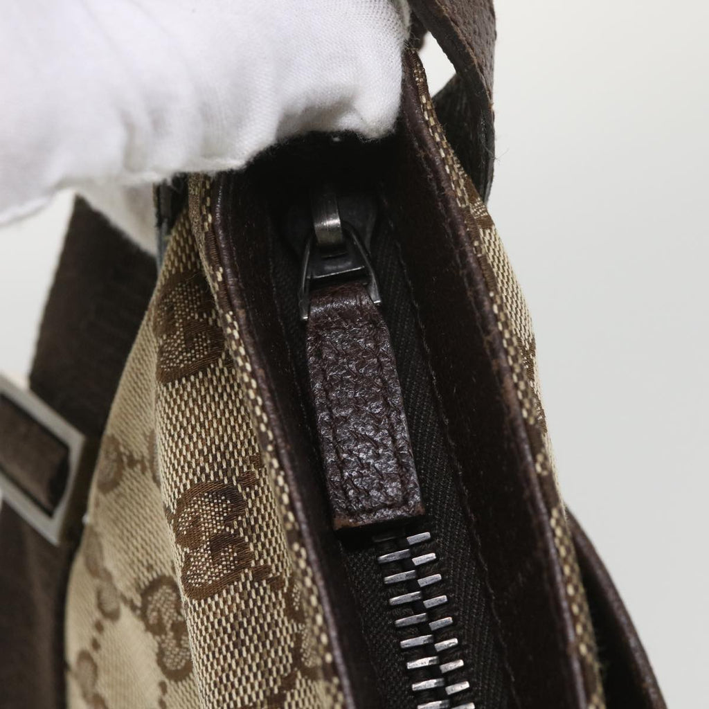 GUCCI GG Canvas Shoulder Bag Beige 122791 38436