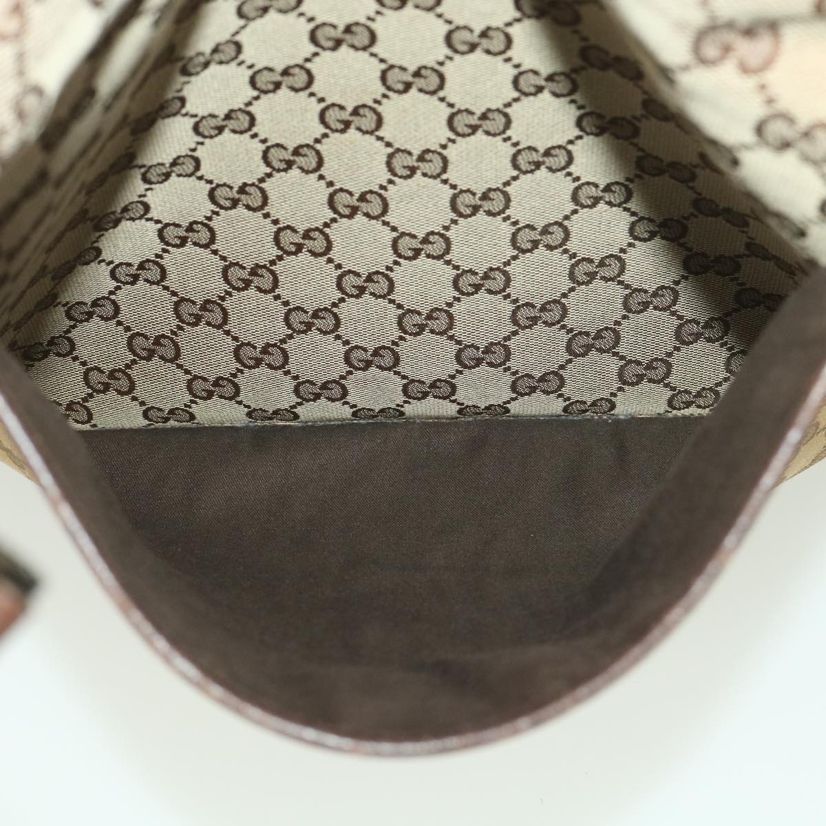 GUCCI GG Canvas Shoulder Bag Beige 122791 38436