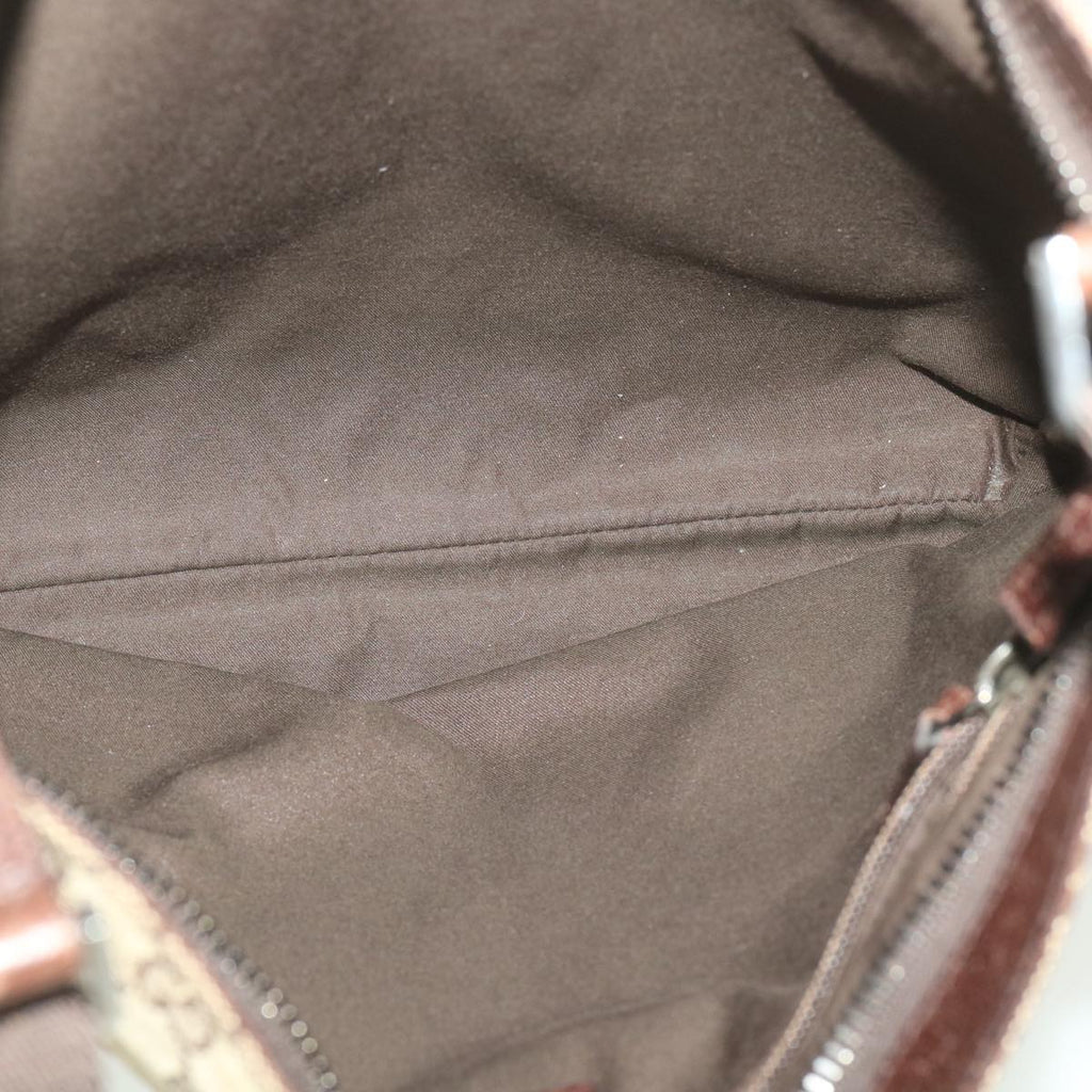 GUCCI GG Canvas Shoulder Bag Beige 122791 38436