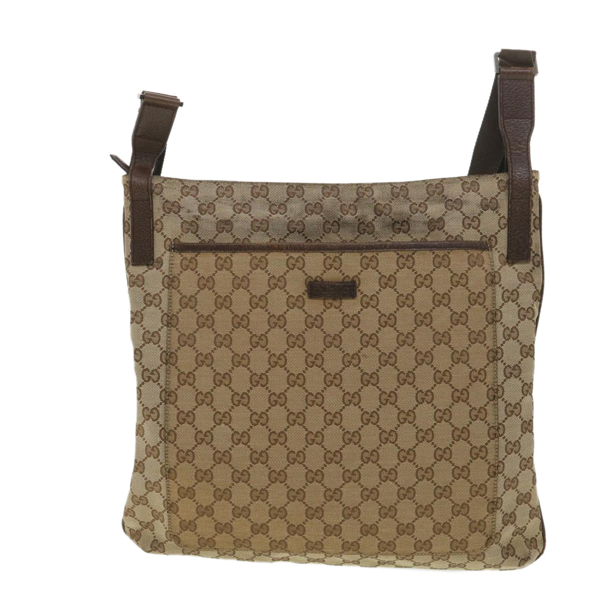 GUCCI GG Canvas Shoulder Bag Beige 122791 38436