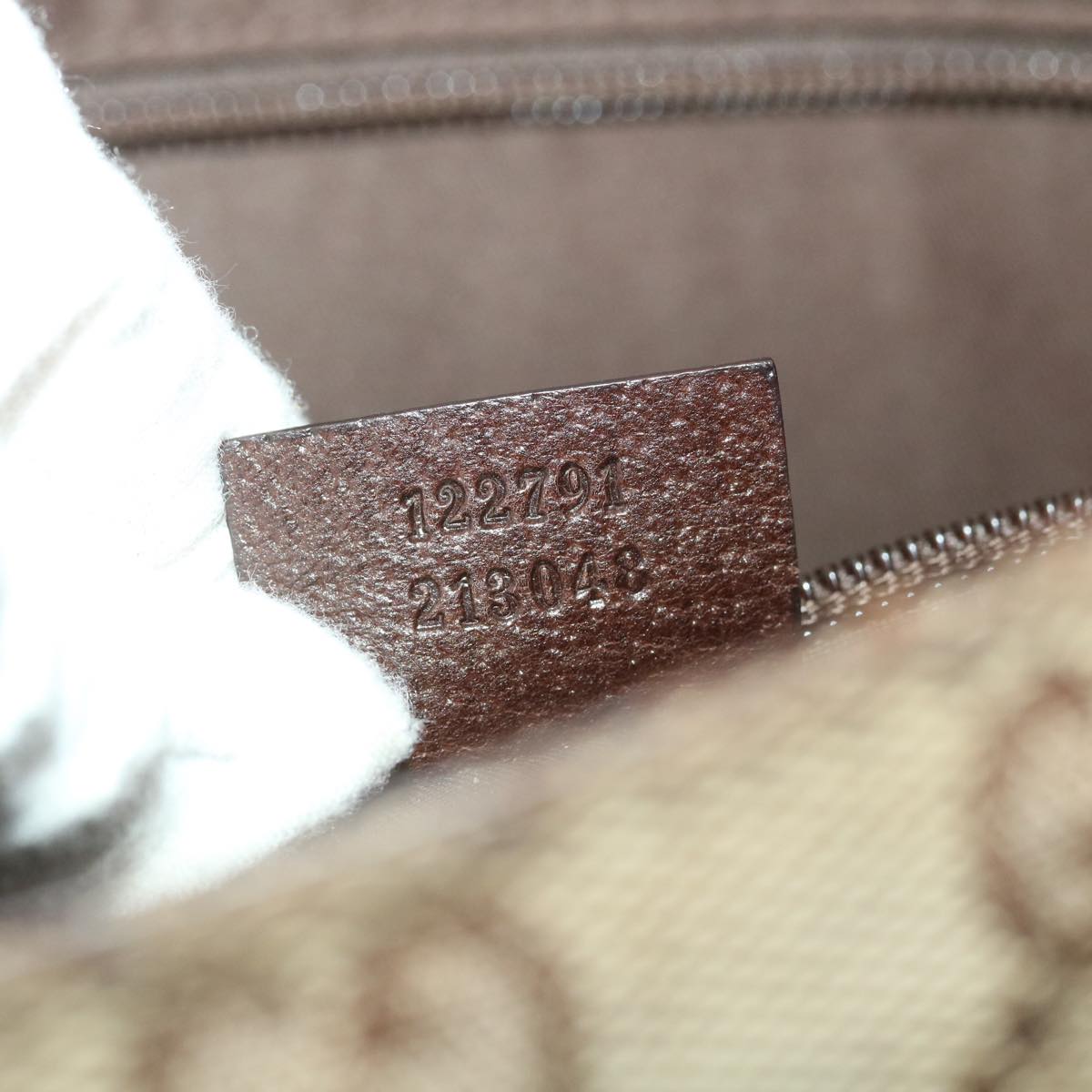 GUCCI GG Canvas Shoulder Bag Beige 122791 38436