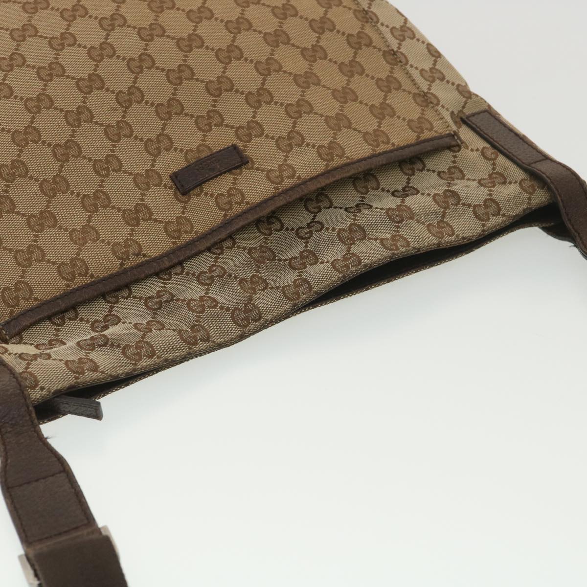 GUCCI GG Canvas Shoulder Bag Beige 122791 38436