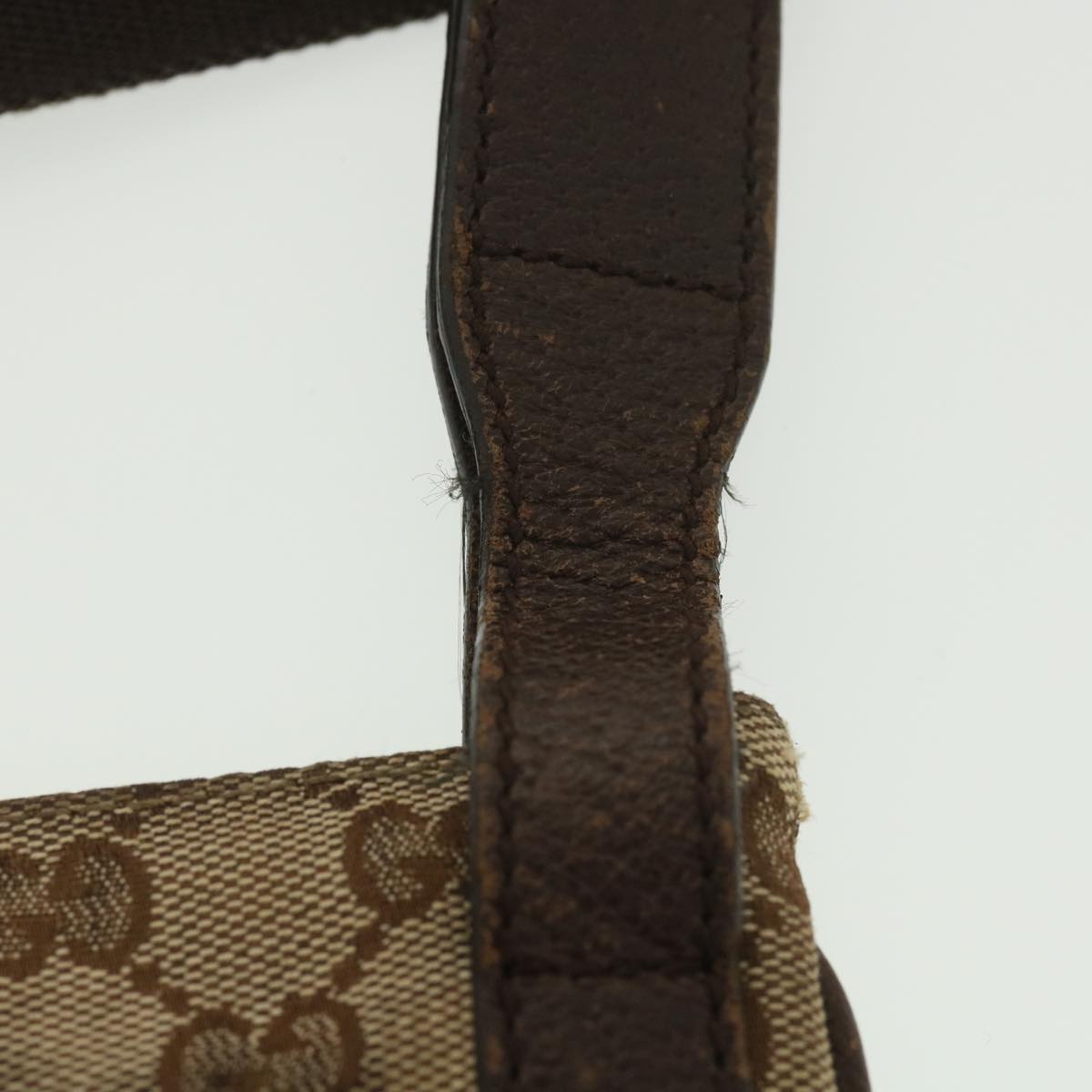 GUCCI GG Canvas Shoulder Bag Beige 122791 38436