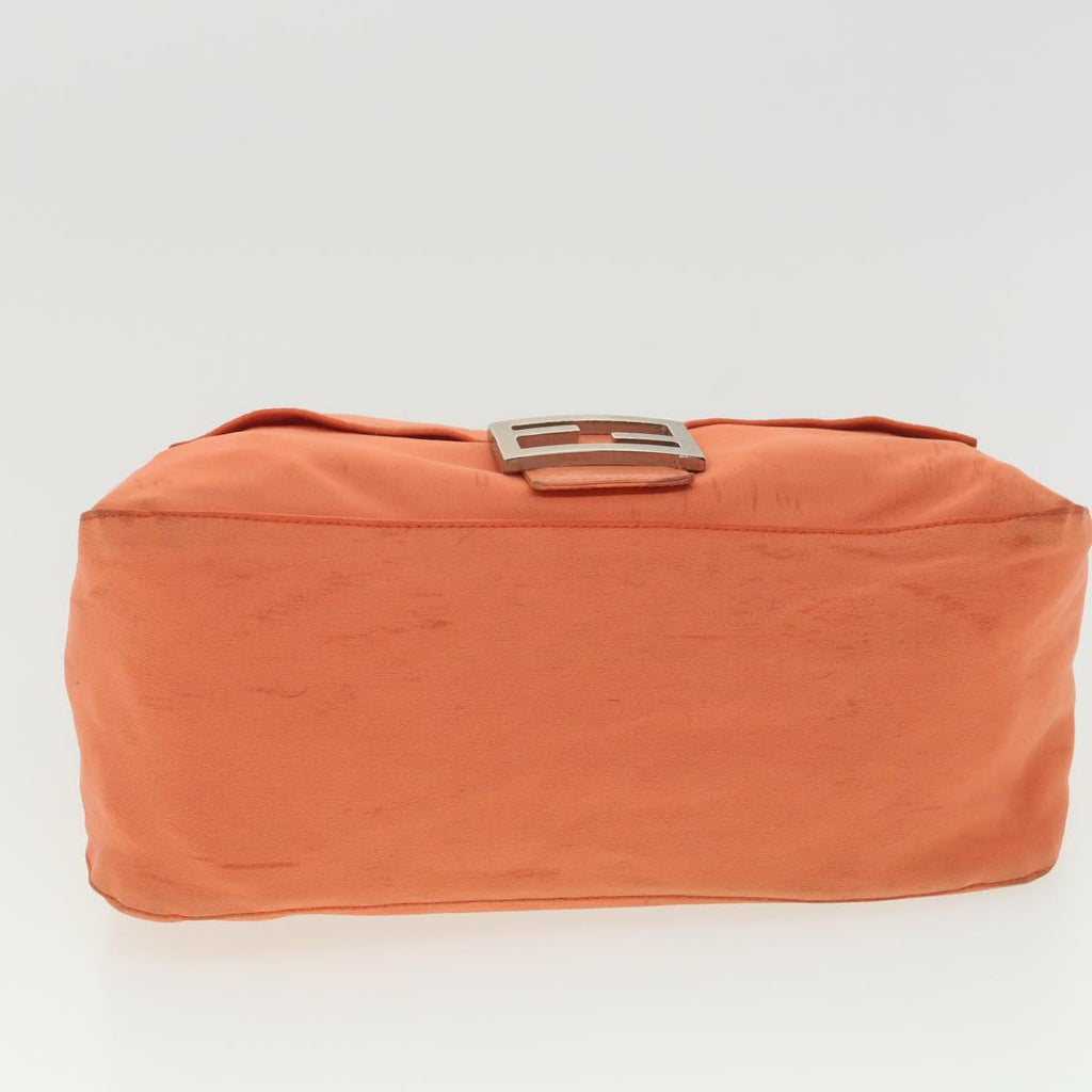 FENDI Mamma Baguette Shoulder Bag Nylon Orange 38480
