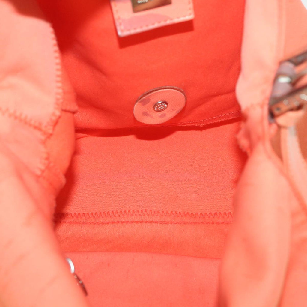 FENDI Mamma Baguette Shoulder Bag Nylon Orange 38480