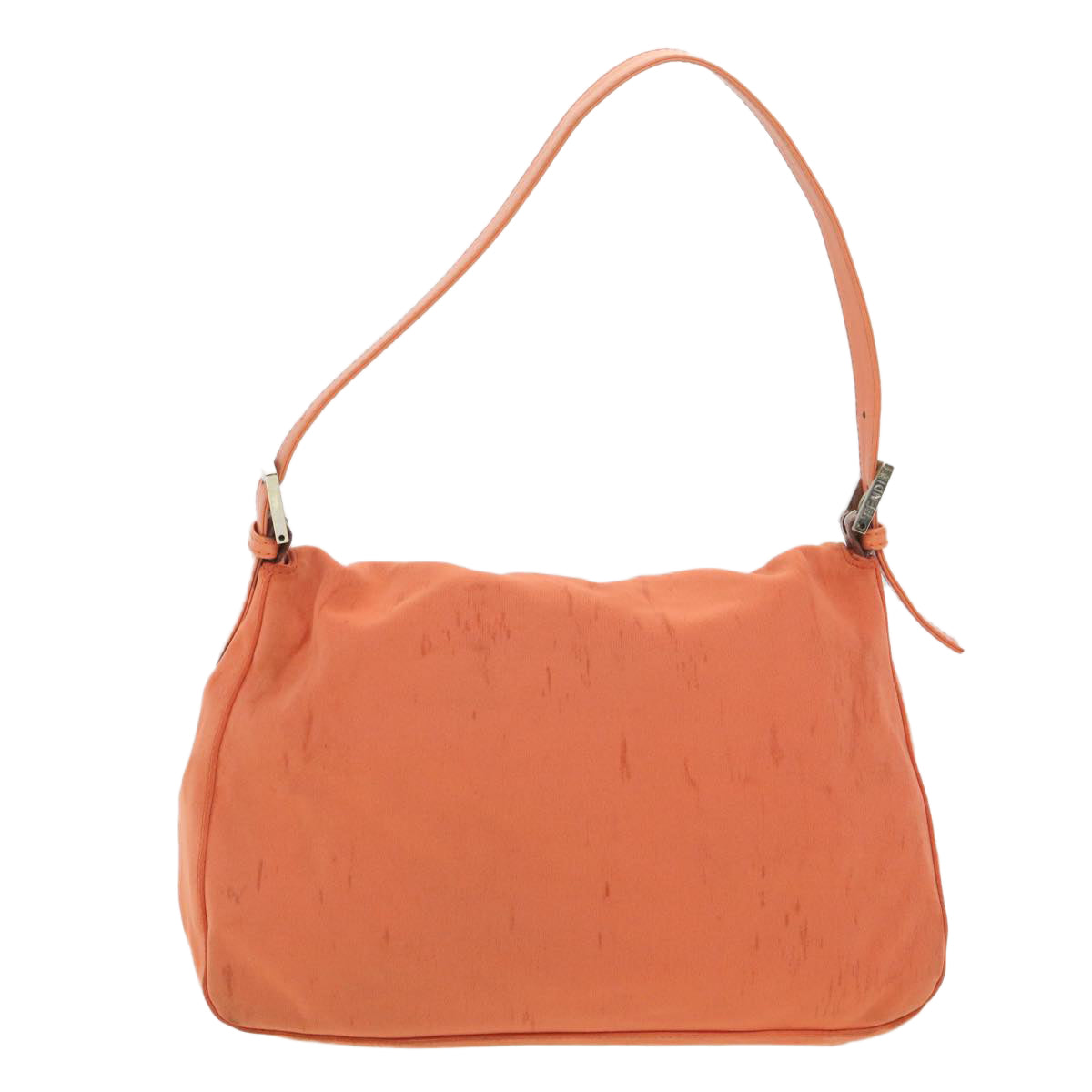 FENDI Mamma Baguette Shoulder Bag Nylon Orange 38480
