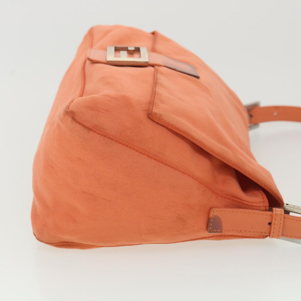 FENDI Mamma Baguette Shoulder Bag Nylon Orange 38480