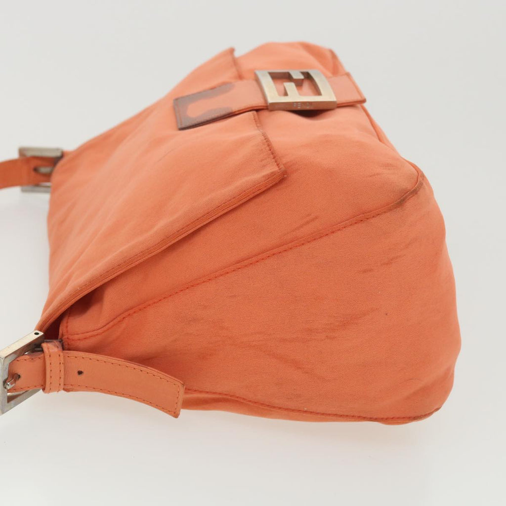 FENDI Mamma Baguette Shoulder Bag Nylon Orange 38480