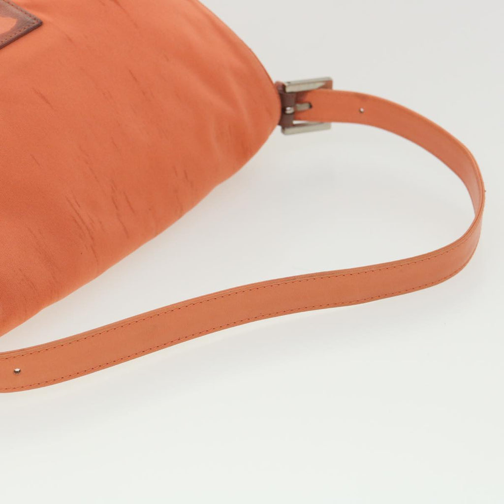 FENDI Mamma Baguette Shoulder Bag Nylon Orange 38480
