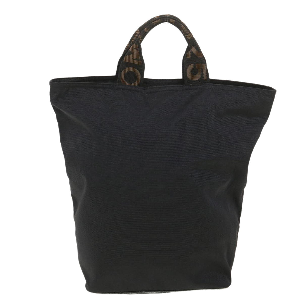 FENDI Hand Bag Nylon Black Brown 38483