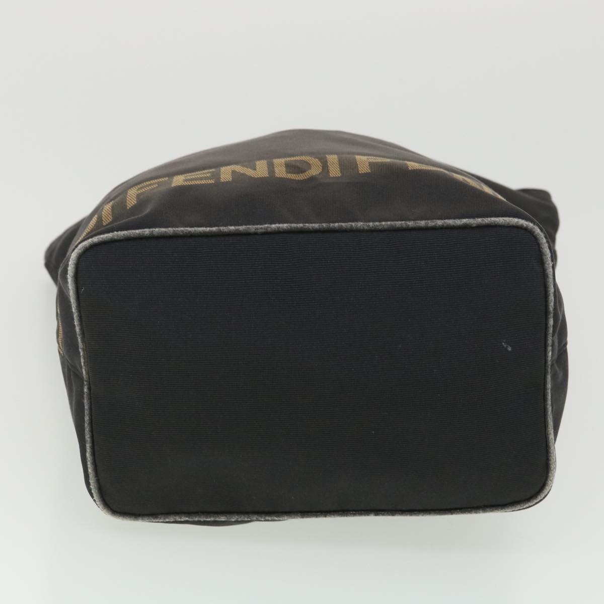 FENDI Hand Bag Nylon Black Brown 38483
