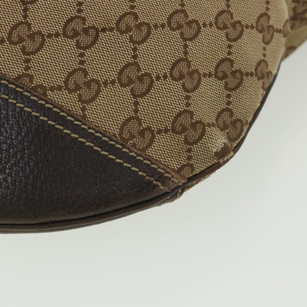 GUCCI Web Sherry Line GG Canvas Shoulder Bag Beige Green Red 162882 38507
