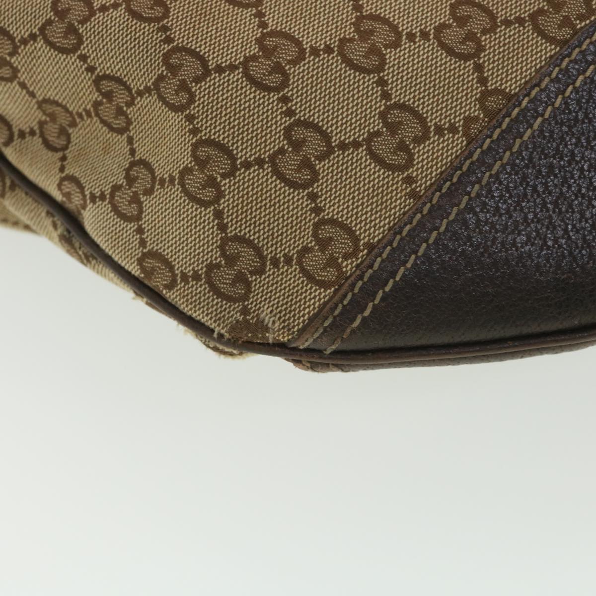 GUCCI Web Sherry Line GG Canvas Shoulder Bag Beige Green Red 162882 38507