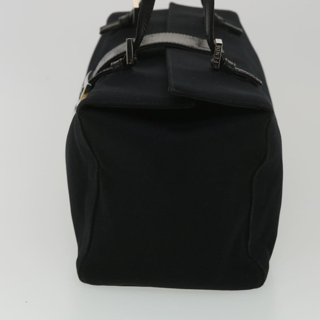 FENDI Mamma Baguette Shoulder Bag Nylon Black 38530