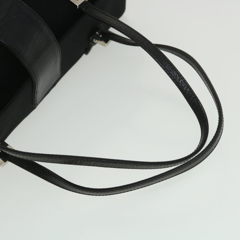 FENDI Mamma Baguette Shoulder Bag Nylon Black 38530