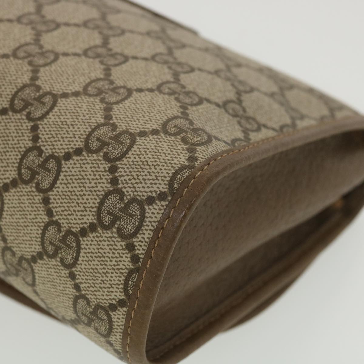 GUCCI GG Canvas Web Sherry Line Clutch Bag Beige Red Green 89.01.030 38628