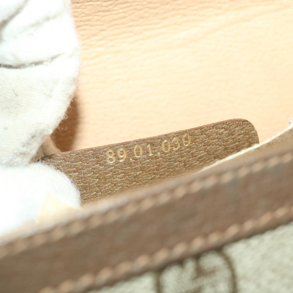 GUCCI GG Canvas Web Sherry Line Clutch Bag Beige Red Green 89.01.030 38628