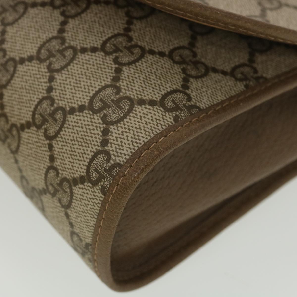GUCCI GG Canvas Web Sherry Line Clutch Bag Beige Red Green 89.01.030 38628