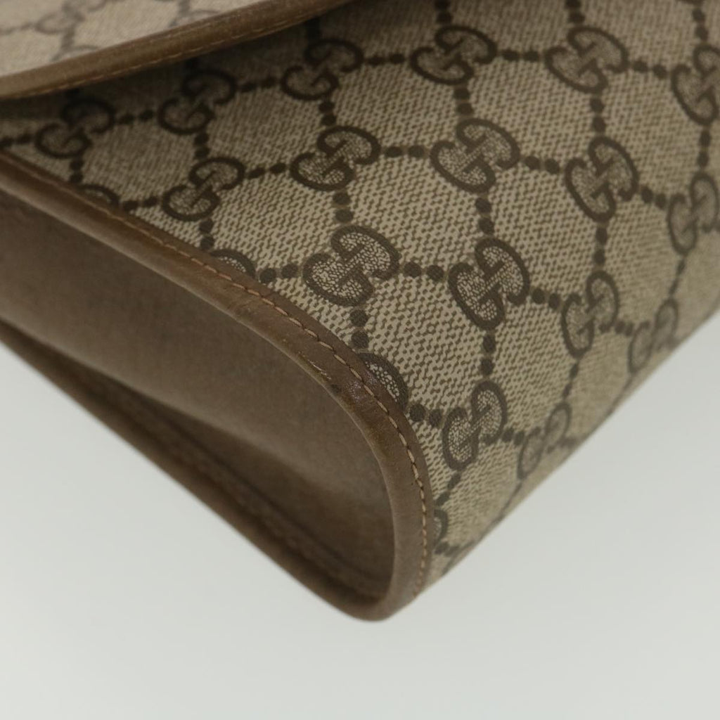 GUCCI GG Canvas Web Sherry Line Clutch Bag Beige Red Green 89.01.030 38628