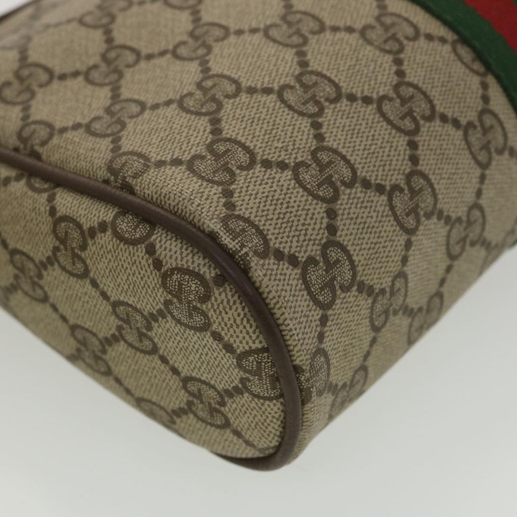 GUCCI GG Canvas Web Sherry Line Clutch Bag Beige Red Green 156.01.012 38638